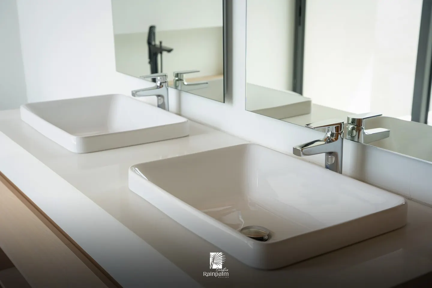 Bathroom with twin basins