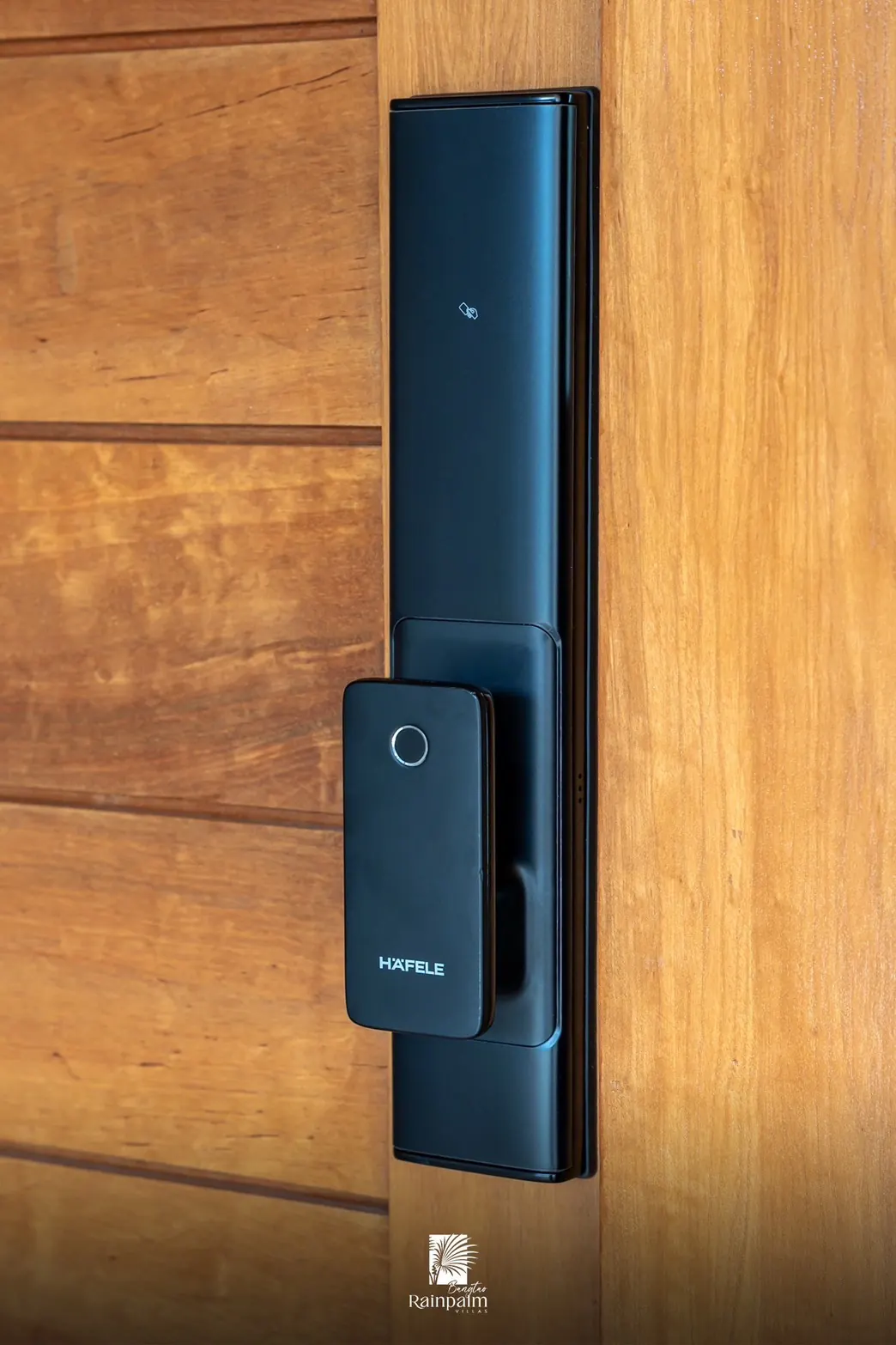 Digital lock on the timber entrance door